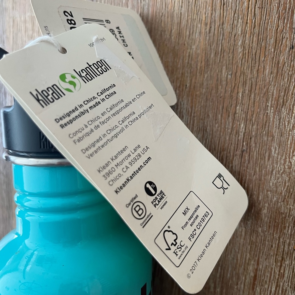 Klean Kanteen Dining | Pendleton Klean Kanteen Stainless Steel Water Bottle Blue - Picture 3 of 3